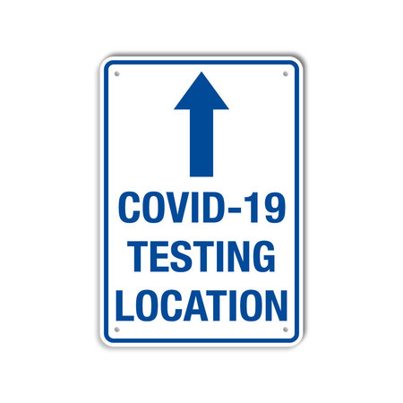 Lyle COVID Aluminum Sign, Covid Testing Location, 7x10 Reflective, LCUV-0016-RA_7x10 LCUV-0016-RA_7x10